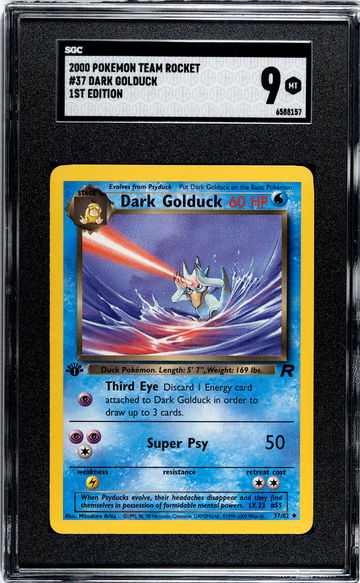 2000 Pokemon Team Rocket #37 Dark Golduck 1st Ed. SGC 9