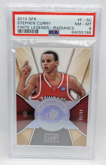 STEPHEN CURRY 2014-15 Upper Deck SPX Finite Legends RADIANCE 05/99 PSA 8 Warriors