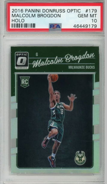 2016 Panini Optic Malcolm Brogdon Silver Holo Prizm PSA 10 