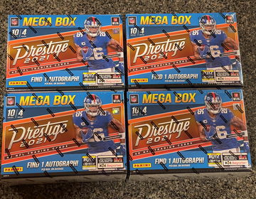 2021 Prestige Football Mega Box 4 Box Lot 