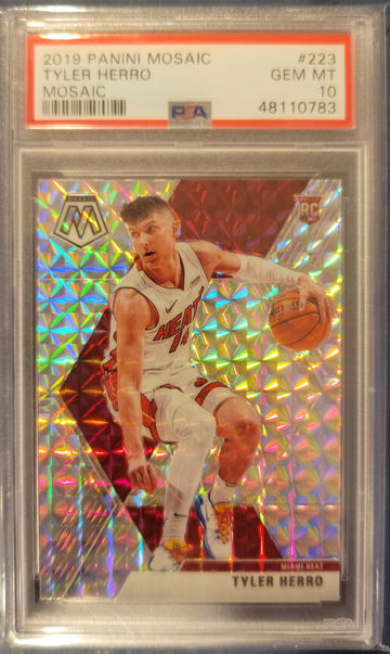 2019 Panini Mosaic #223 Tyler Herro Mosaic Parallel Rookie PSA 10 Gem Mint