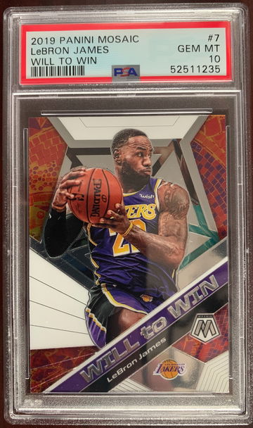 2019 Panini Mosaic LeBron James Will To Win PSA 10