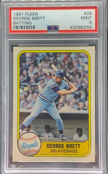 1981 Fleer George Brett Batting PSA 9