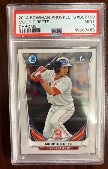 2014 Bowman Prospects Chrome Mookie Betts BCP109 PSA 9
