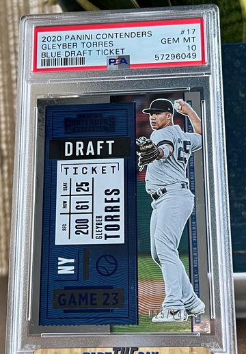 2020 Contenders Blue Draft Ticket Gleyber Torres 25/149 Jersey Number PSA 10 Gem Mint!   Serial Number Jersey Number! 