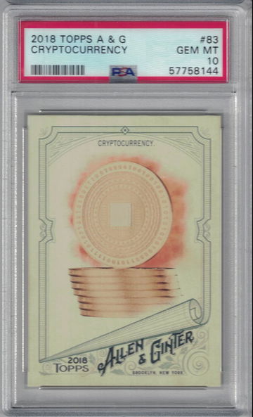2018 Topps Allen & Ginter #83 Cryptocurrency Rookie RC PSA 10 GEM MINT