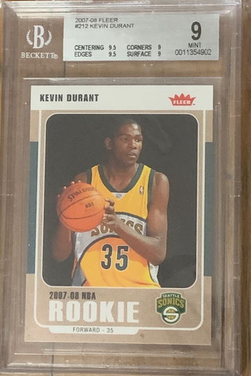 Kevin Durant Fleer 212 Rookie BGS9
