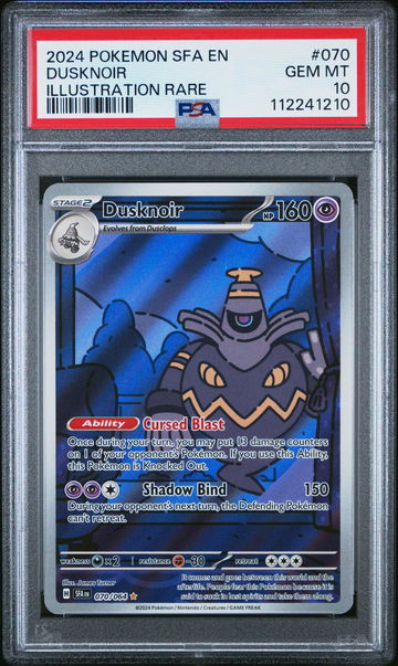 2024 Pokémon Scarlet & Violet Shrouded Fable Illustration Rare Dusknoir PSA 10