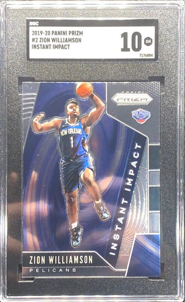 2019 Prizm Zion Williamson Instant Impact SGC 10