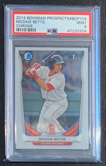 2014 Bowman Prospects 1st Chrome Mookie Betts RC PSA 9