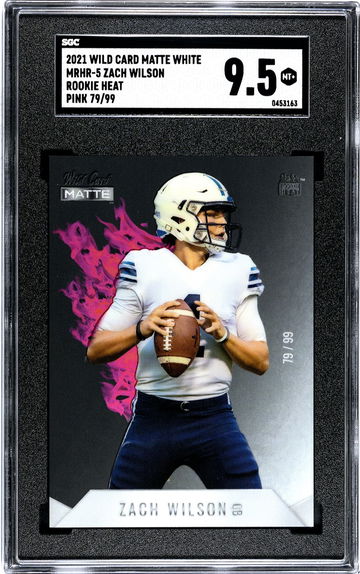2021 Wild Card Matte Black MRHR-5 Zach Wilson Rookie Heat Pink 79/99