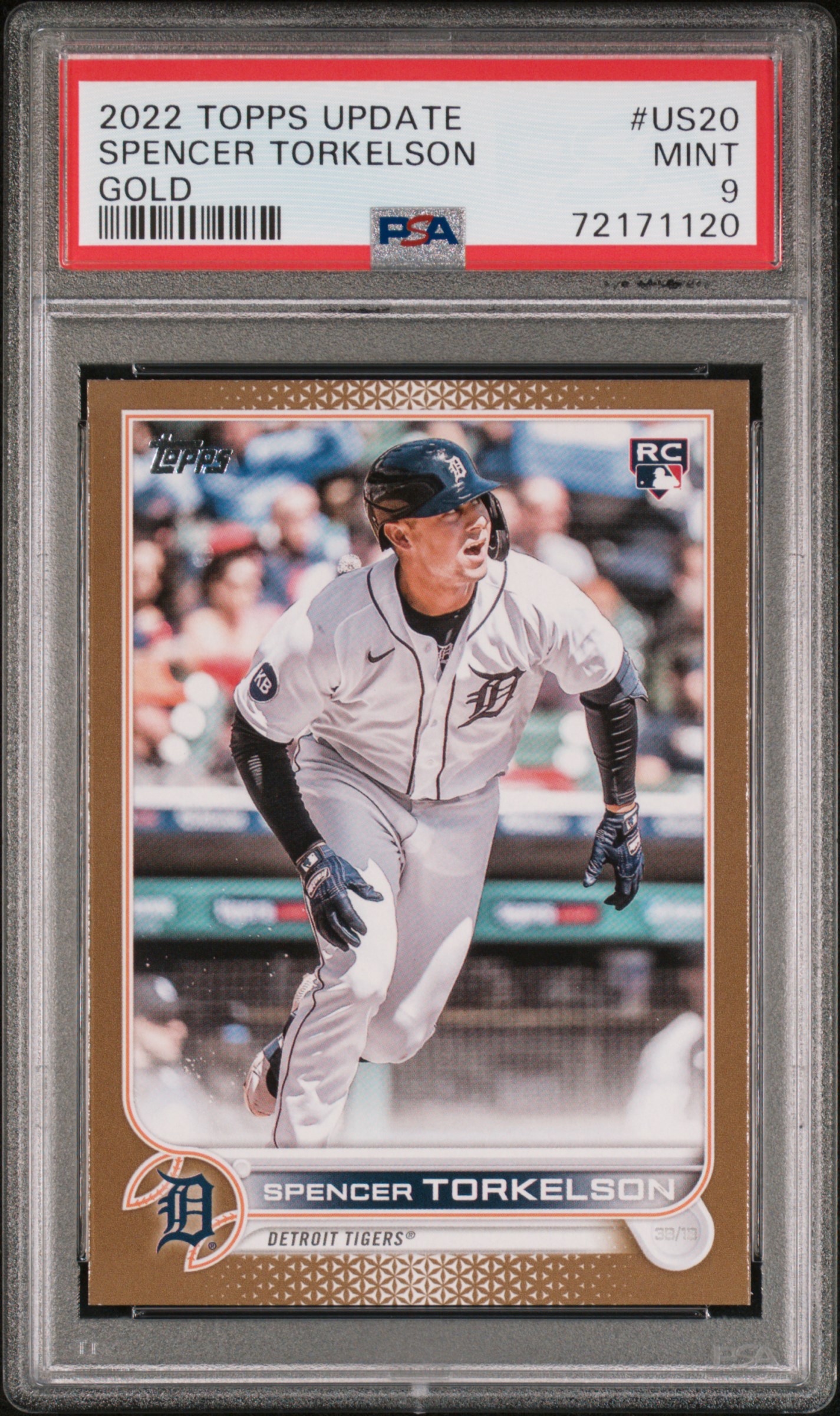 2022 Topps Update Spencer Torkelson #US20 Gold PSA 9