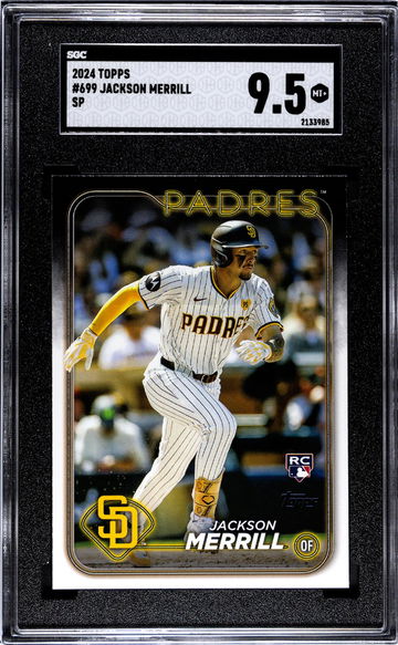 2024 Topps Series 2 SP Jackson Merrill #699 RC SGC 9.5
