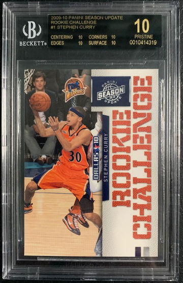 BGS 10 Black Label POP 1 Stephen Curry Rookie RC 2009-10 Panini Season Update #1 - DHL Express Air 5-6 Days