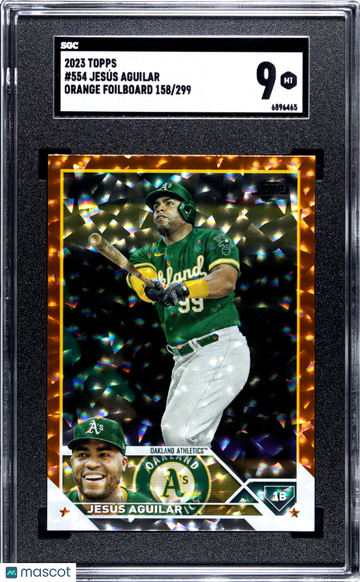 2023 Topps Jesus Aguilar #554 Orange Foilboard /299 SGC 9