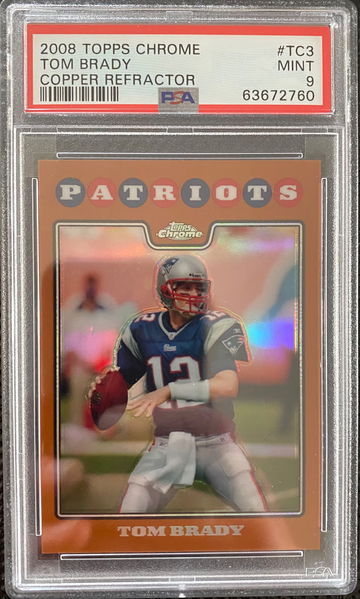 2008 Topps Chrome Tom Brady Bronze Refractor /425 PSA 9 Mint