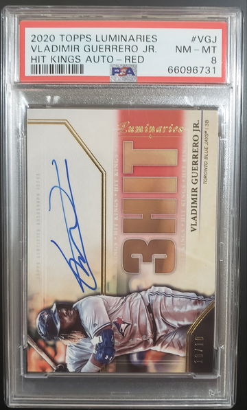 Auto Vladimir Guerrero Jr 2020 topps 10 of 10. 