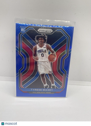 2020-21 Panini Prizm  Basketball Tyrese Maxey Blue /199 #256 RC 76ers Rookie