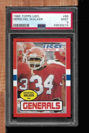 1985 TOPPS USFL HERSCHEL WALKER PSA 9