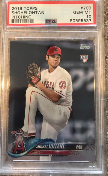 Shohei Ohtani Topps PSA 10 Pitching Rookie 