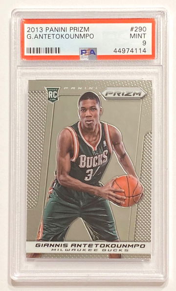 2013-14 Panini Prizm Giannis Antetokounmpo #290 Rookie PSA 9 Mint