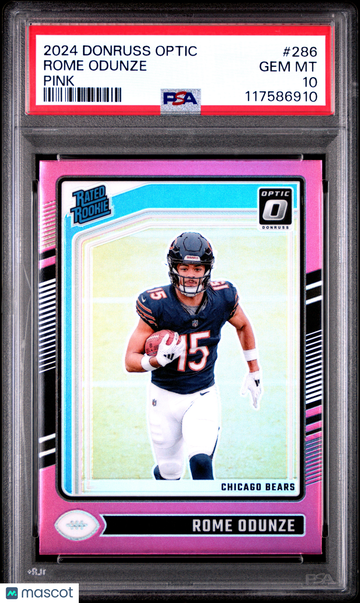 2024 Panini Donruss Optic Rome Odunze #286 Pink PSA 10