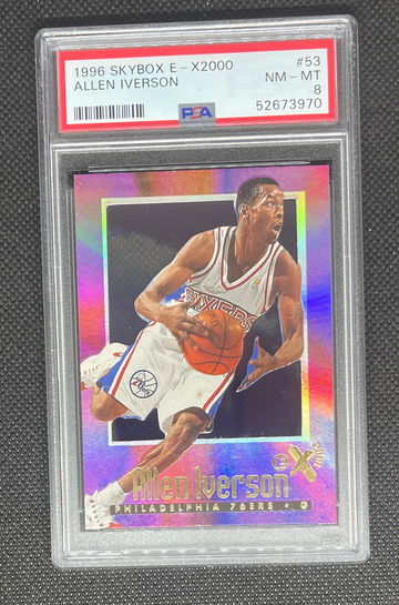 Allen Iverson Skybox E-X2000 #53 Rookie RC PSA 8