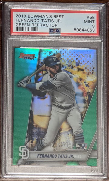 2019 Bowman's Best Green Refractor Fernando Tatis Jr. RC PSA 9 54/99