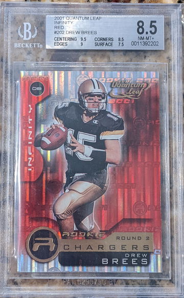 2001 Quantum Leaf Infinity Red DREW BREES 04/35 #202