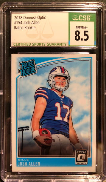 2018 optic josh allen rated rookie base (ship from hongkong 14-28days)