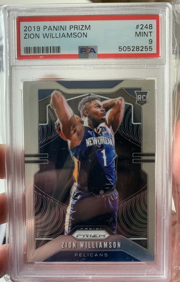 2019-20 Panini Prizm Rookie RC #248 Zion Williamson | PSA 9 Mint | New Orleans Pelicans