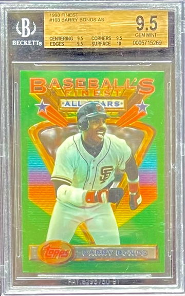 1993 Finest Barry Bonds BGS 9.5 - Highest Graded in Beckett Registry