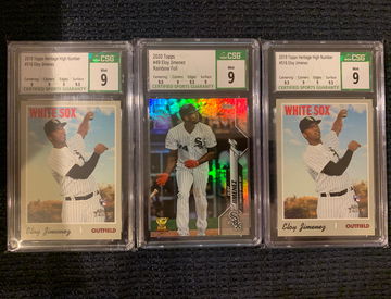 Topps 3 card Eloy Jimenez lot CSG 9