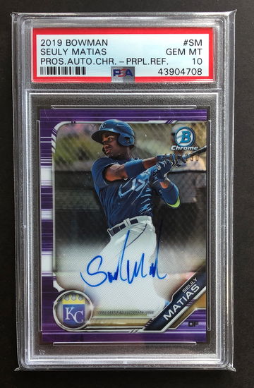 2019 Bowman Seuly Matias Purple Refractor Auto PSA 10
