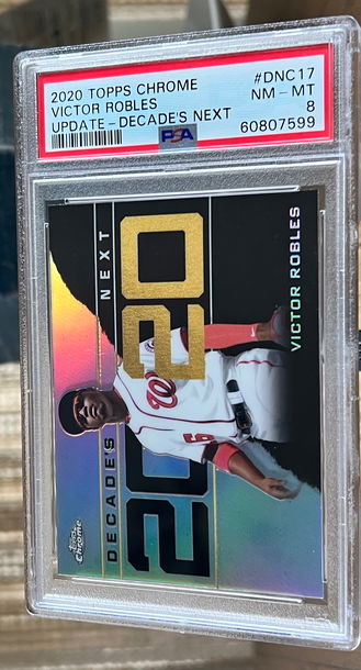 2020 Topps Chrome Decades Next Victor Robles #DNC-17 Washington Nationals PSA 8!