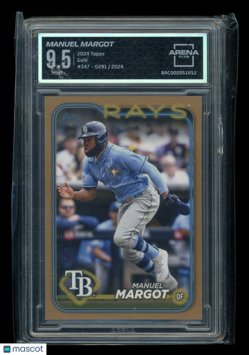 2024 Topps Gold Manuel Margot #347 0291/2024 Arena Club 9.5