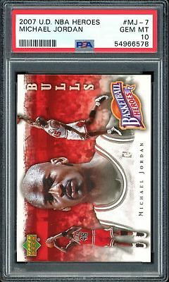 2007 Upper Deck UD NBA Heroes MJ-7 Michael Jordan Chicago Bulls PSA 10 Gem Mint 
