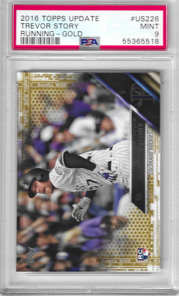 2016 Topps Update Trevor Story Running - GOLD PSA 9