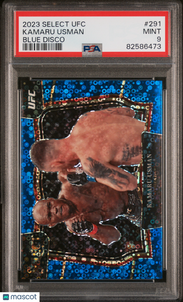 2023 Panini Select UFC Kamaru Usman #291 Blue Disco PSA 9