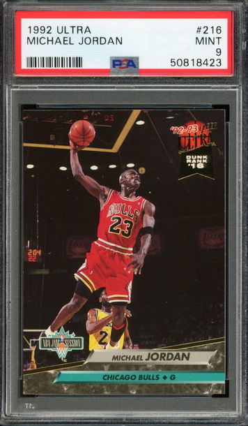 1992 Ultra Michael Jordan Card# 216 PSA 9 MINT