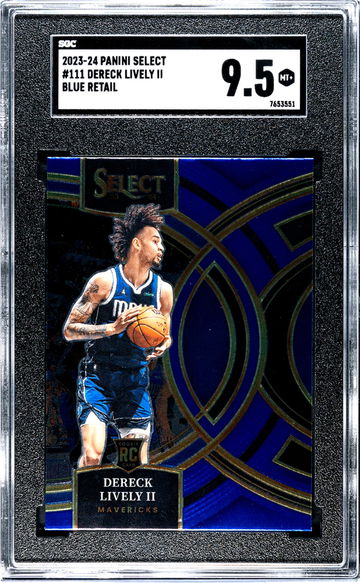 2023-24 Panini Select Blue Dereck Lively II #111 RC SGC 9.5