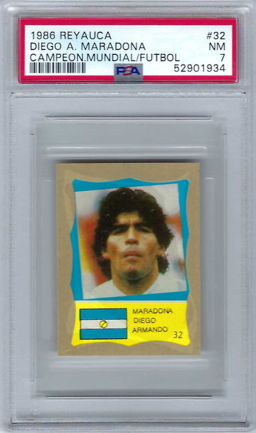 1986 Reyauca Campeonato Mundial de Futbol Diego Maradona *PSA 7* Argentina Napoli