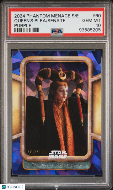 2024 Topps Chrome Sapphire Edition Star Wars The Phantom Menace Senate Queen's Plea #60 PSA 10