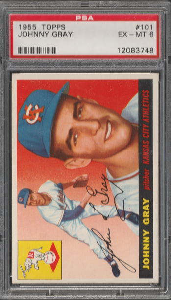 1955 Topps Johnny Gray PSA 6