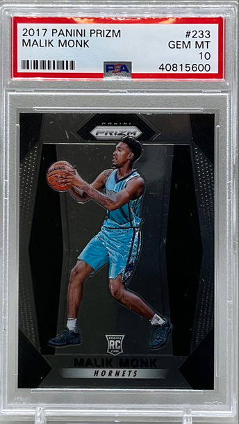 2017 Panini Prizm Malik Monk PSA 10 Gem Mint