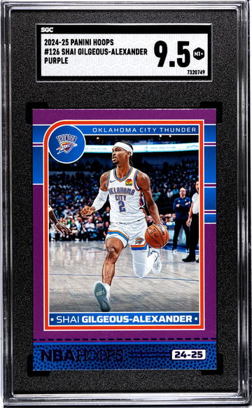2024-25 Panini Hoops #126 Shai Gilgeous-Alexander Purple SGC 9.5