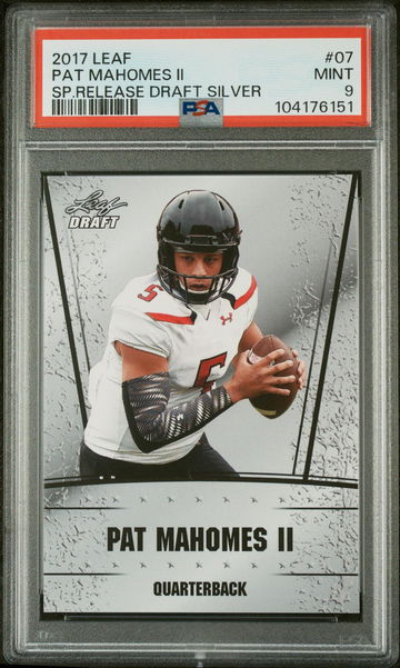 2017 Leaf Special Release Draft Silver Pat Mahomes II #07 PSA 9