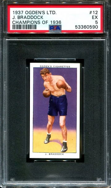 1937 Ogden's LTD Champions of 1936 #12 James Braddock PSA 5