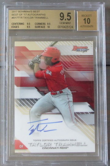 Taylor Trammell 2017 Bowman's Best Auto BGS 9.5