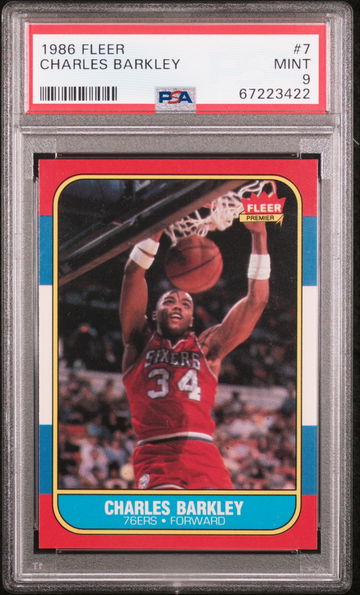 1986 Charles Barkley Fleer #7 PSA 9